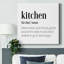 «Kitchen Définition», art textuel sur toile tendue-1756407060
