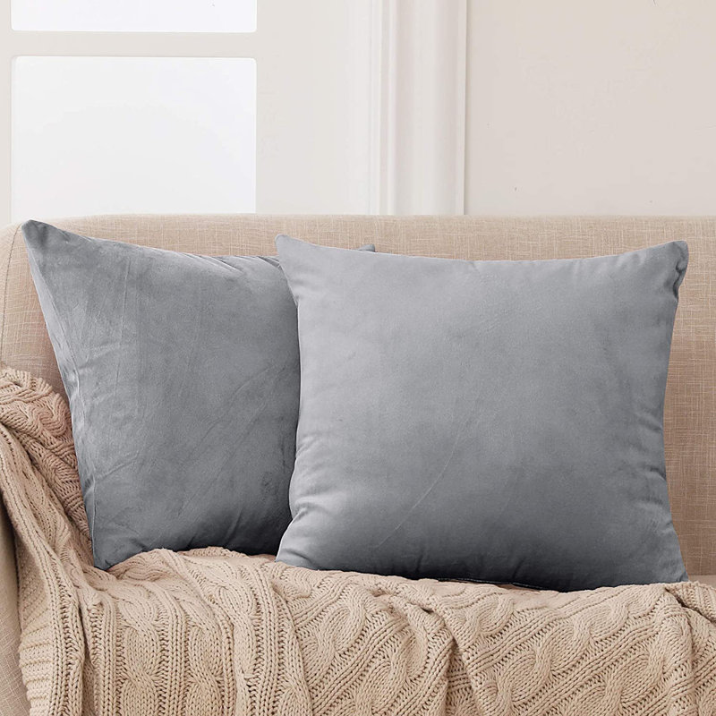 Frith Square Cushion Cover, 66cm H x 66cm W x 1cm D, Grey