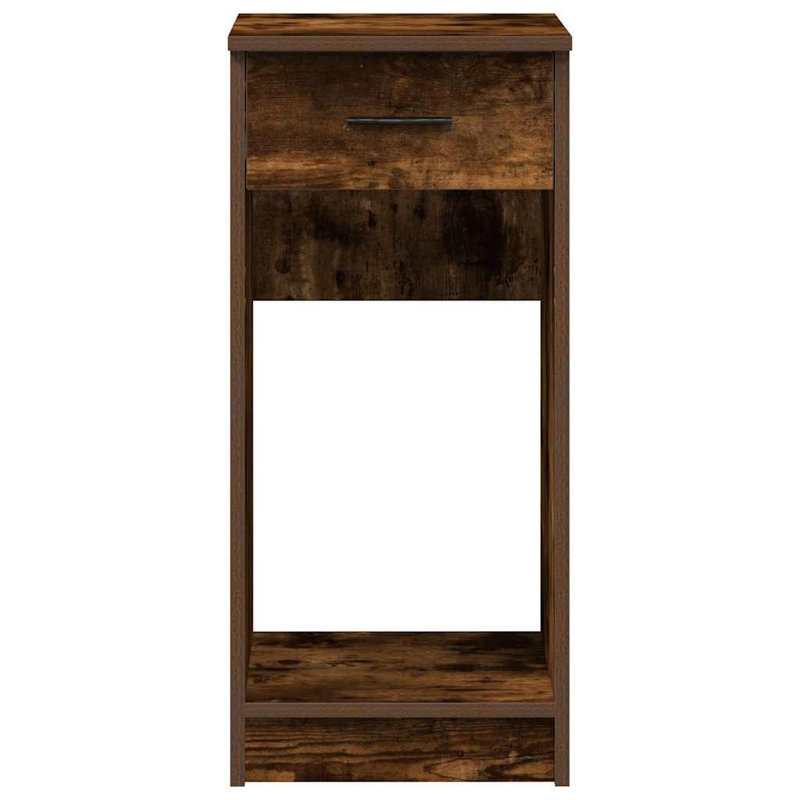 Brezina Manufactured Wood Computer Tower Stand, Smoked Oak