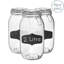 Argon Tableware - Glass Storage Jars with Labels-1161705623-1161705625