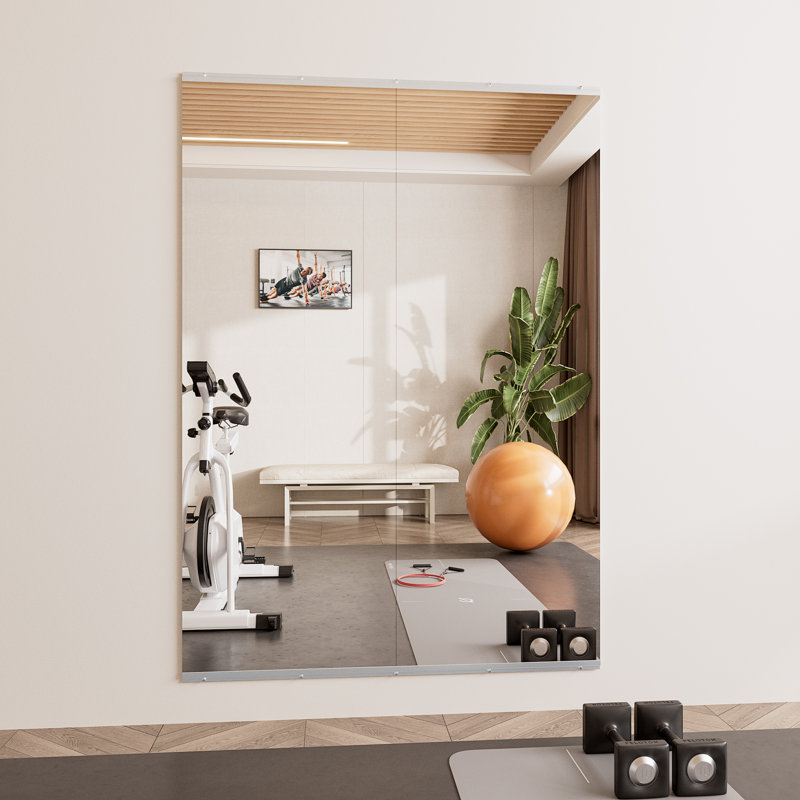 Rectangle Full Length Wall Mirror Set Home Gym Mirror Tempered Glass Mirror（Set of 1, 2), 2, 67" x 24"