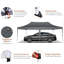 10x20 Pop Up Party Canopy Tents 3.0, Wind Resistant and Waterproof Upgrade Structure Easily Block UV Rays with 6 Outdoor Tents-99446956
