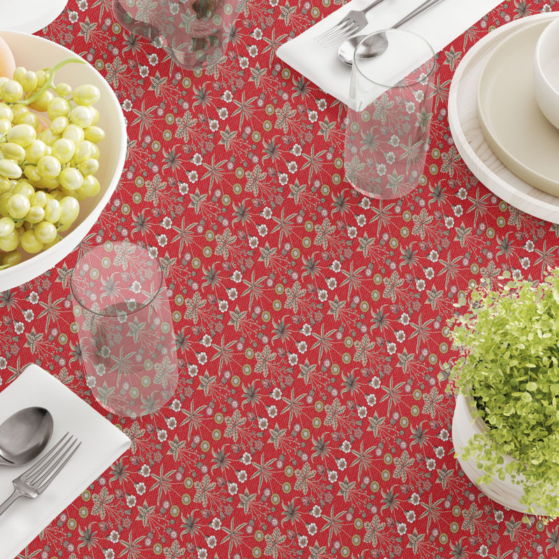 Floral 56 Cotton Tablecloths, 120" x 52"
