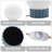 6.9'' Dimmable Opal Glass Globe Table Lamp with Blue Resin Base and E12 Lamp Holder, cULus Certified for Bedroom Nightstands, Living Room Side Tables, Home Offices, Entryways, Hotel Rooms or Café Ambient Lighting-359575305