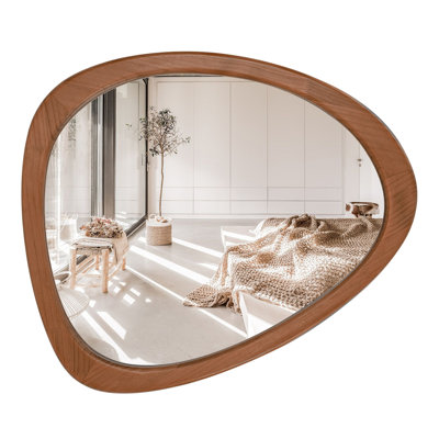 Cotesfield Solid Wood Asymmetrical Accent Mirror