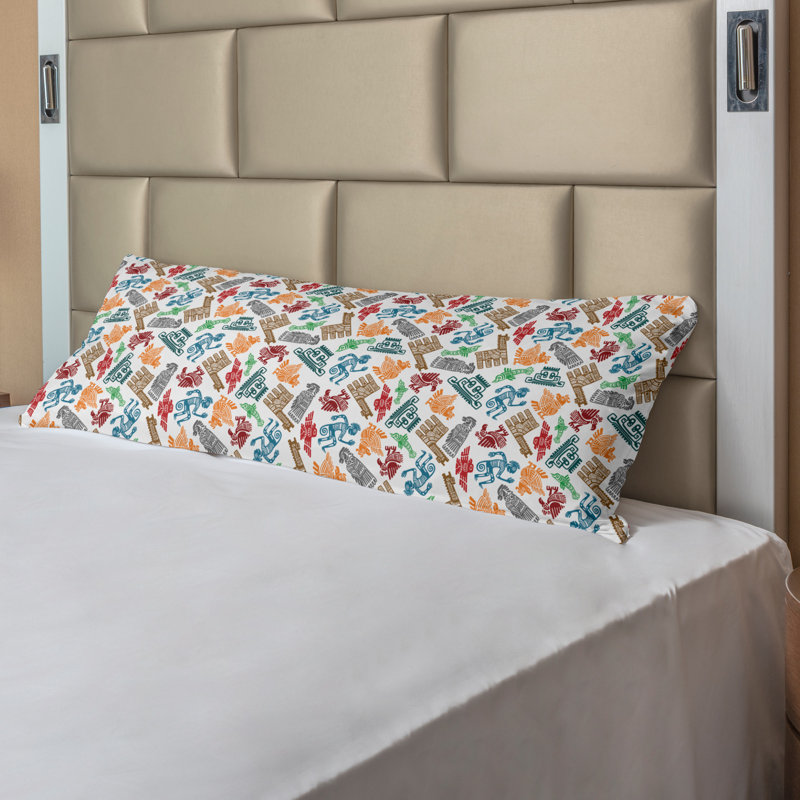 Multicolor Tribal Print Microfiber Body Pillowcase with Zipper