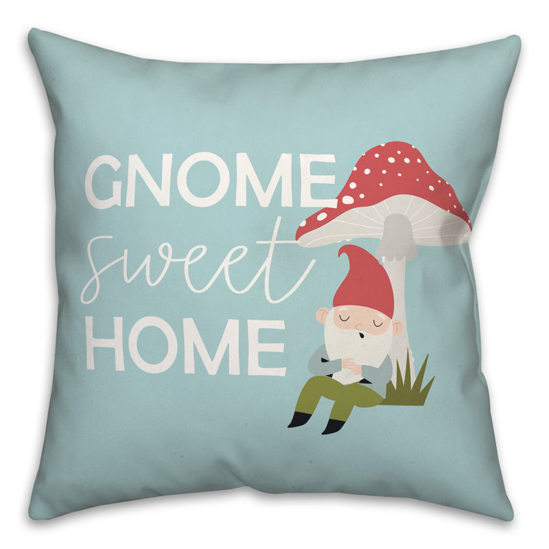 Gnome Sweet Home 2 Throw Pillow, 16" x 16"