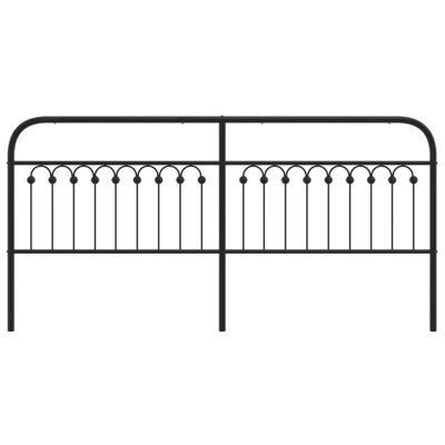 Vidaxl Metal Replace Headboard Black 180 Cm