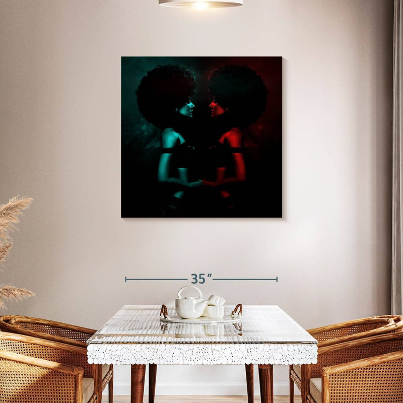 Portrait de femme Leisha Afro, H 36 po x l 36 po