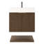 Ensemble de meuble-lavabo mural 24 pouces avec portes et tiroir intérieur Moreno Stella-589570463