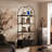 Arched Odilia With Door 71 Inches Tall Arch Bookcase Black Book Shelf With Storage Cabinet Heavy-Duty Shelving Board Aesthetic Display Shelving Unit For Living Room/Office-339002818