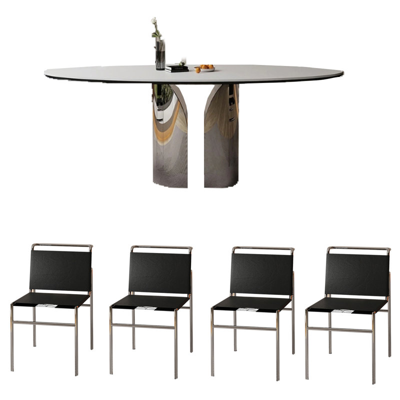Table de salle à manger sophistiquée et minimaliste, 29.53"H x 70.87"L x 31.5"W