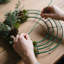 12 Pack Wreath Rings Bases, DIY Craft Frames, Front Door Decoration, Green