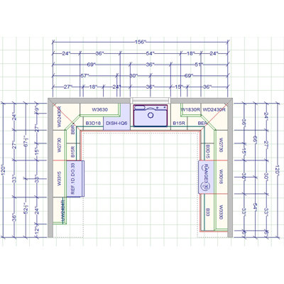 Dwelling Rosemont U-Shape Pre-Assembled Kitchen Cabinet