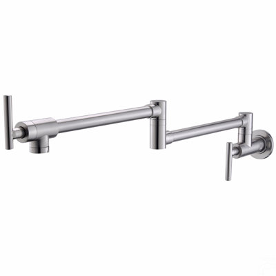 Pot Filler,Wall Mount Commercial Pot Filler Faucet,304 Ss Material Kitchen Folding Faucet,Coffee Machine Faucet With Stretchable Double Joint Swing Arms