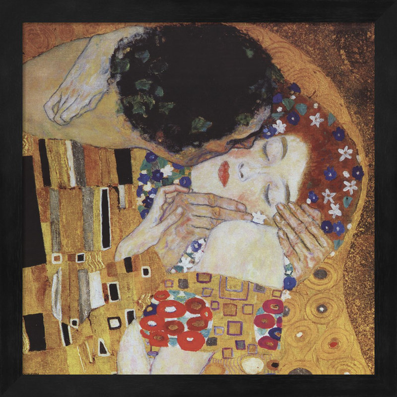 «The Kiss» par Gustav Klimt, art mural encadré