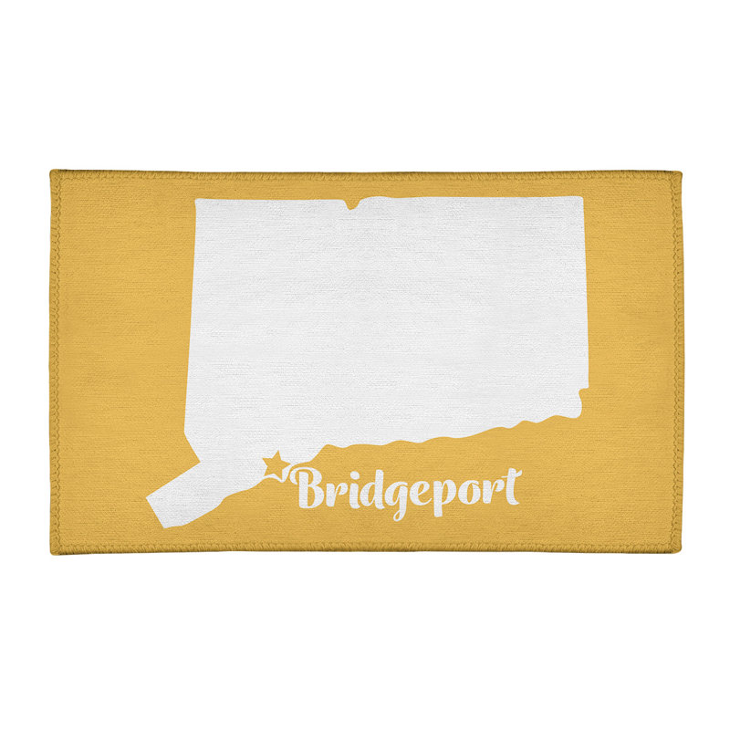 Tapis jaune en poly-chenille bridgeport connecticut, Rectangle 2 pi x 3 pi