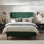 Halla Luxury Fabric Upholstered Bed Frame - Eco Recycled Material, Sleek Modern Design-1113081683-1113081682