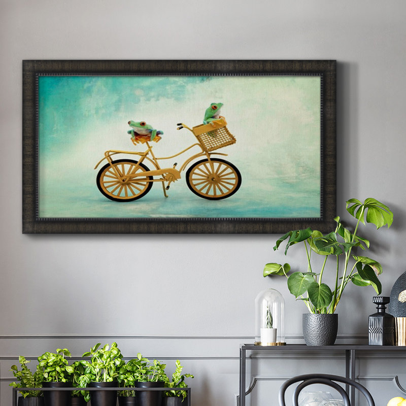 Toile encadrée suspendue sur X de qualité supérieure - prête à être accrochée, Noir, H 25 po x l 45 po x P 1 po
