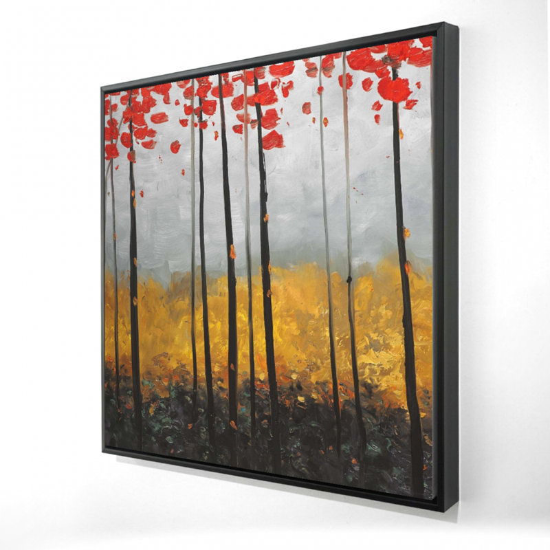 Paysage abstrait - toile encadrée 36 po x 36 po