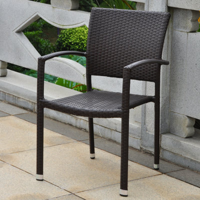 Brade Wicker Outdoor Stacking Dining Armchair