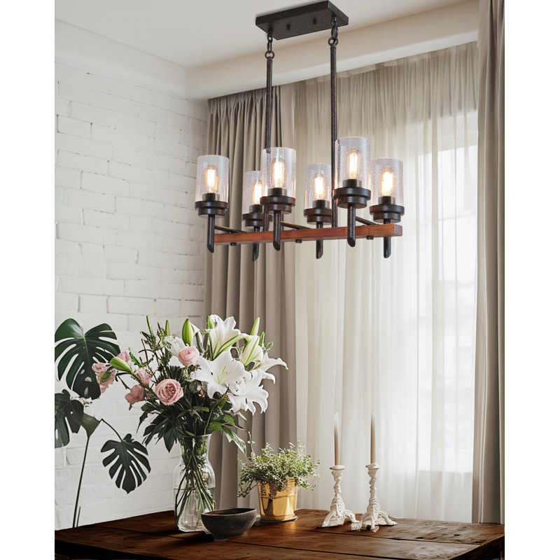 Luminaire suspendu industriel 6 lumières