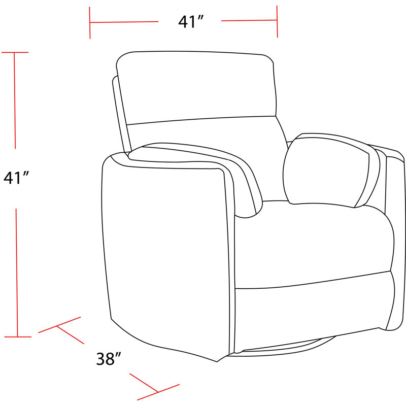 Bre Manual Swivel Glider Recliner, Brown
