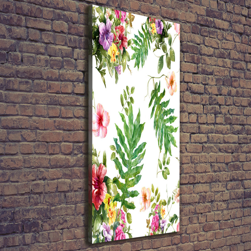Tropical Flowers - Wrapped Canvas Print