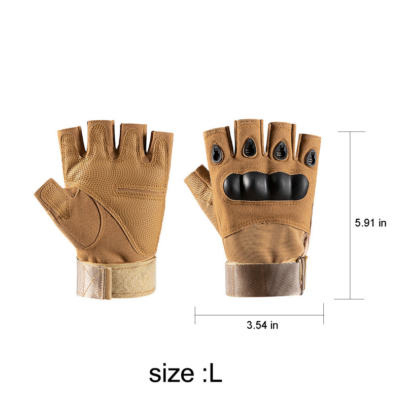Gants demi-doigts d'entraînement Kaki
