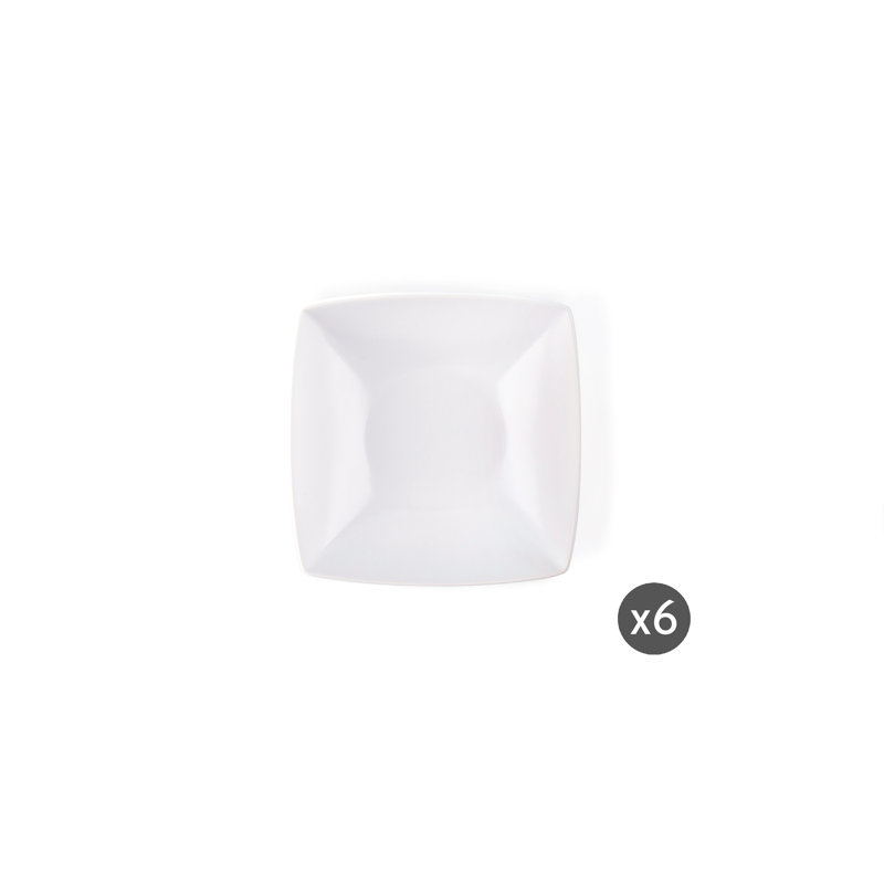 Excelsa Eclipse Set Of 6 Soup Plates, White