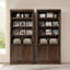 Bibliothèque Connie de style transitionnel, 198 cm (78 po) de hauteur, en bois massif, avec étagères ouvertes réglables et armoire de rangement.-590046346