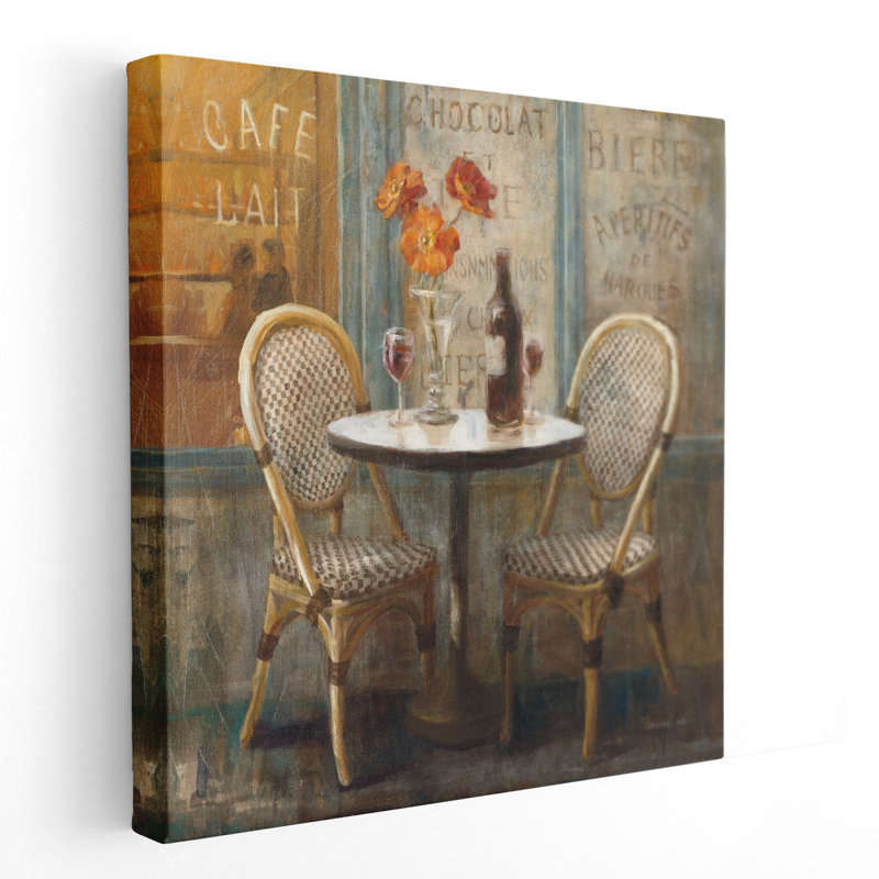 «Meet Me at Le Cafe I», reproduction d'art sur toile, H 16 po x l 16 po