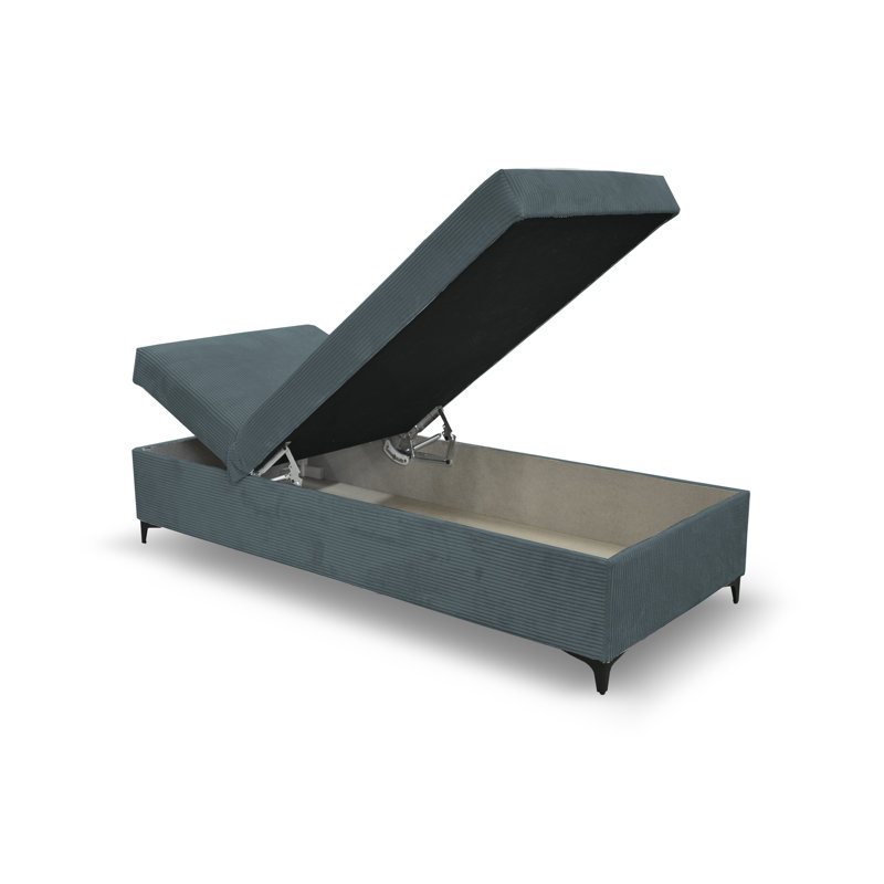 Obla Upholstered Chaise Lounge, Turquoise