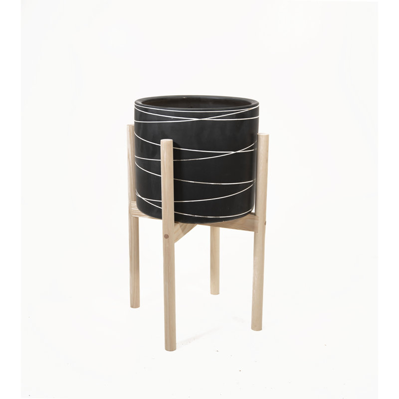 Carnel Ceramic Pot Planter, Natural