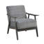 Fauteuil d'appoint décontracté en velours gris 1 pièce