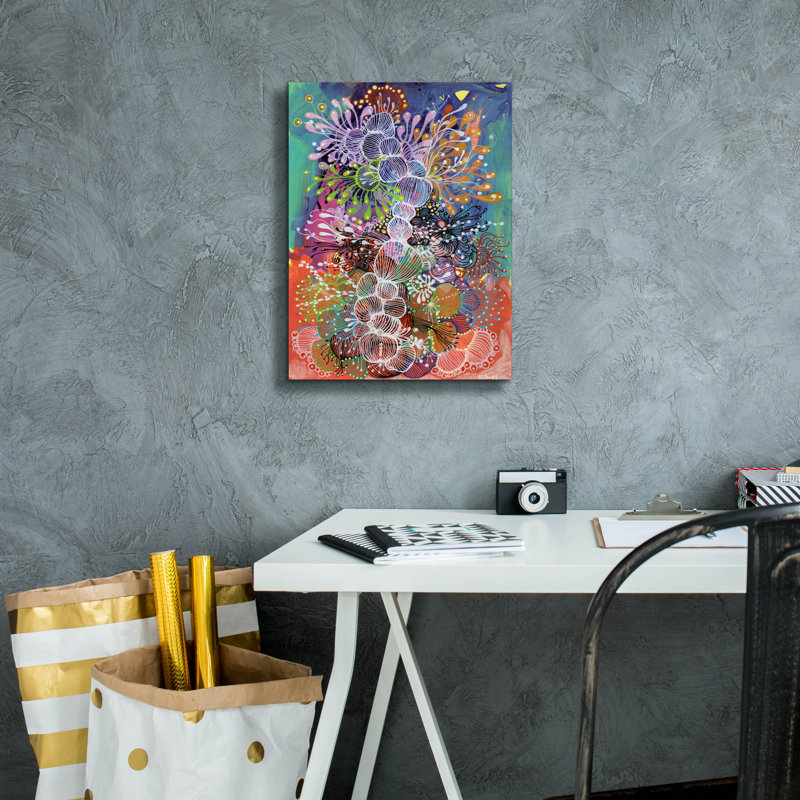 " Epic Graffiti 'Grow With Me2 By Noemi Ibarz, Canvas Wall Art " by Noemi Ibarz, 16" H x 12" W x 0.75" D