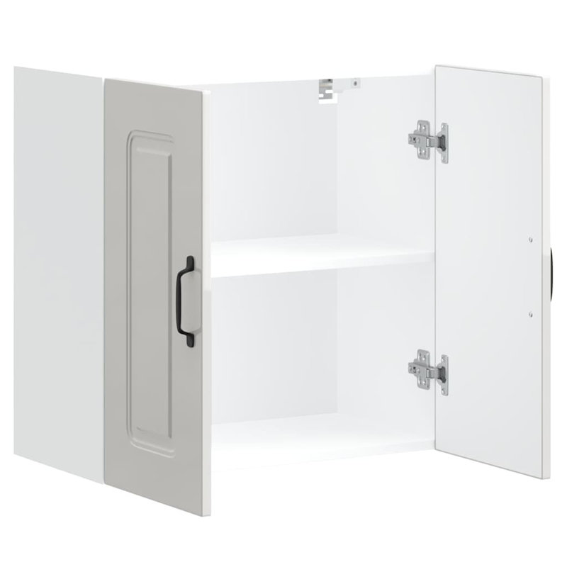 Kitchen Wall Cabinet Kalmar Engineered Wood, High Gloss White, 60cm H x 60cm W x 31cm D