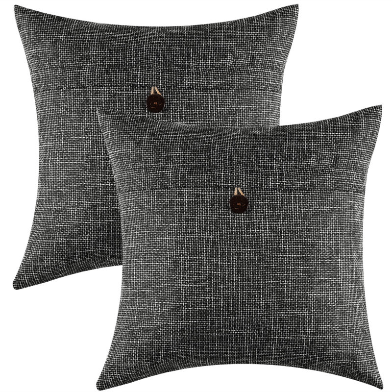 Housses de coussin Vinatage, Noir, 20 po x 20 po