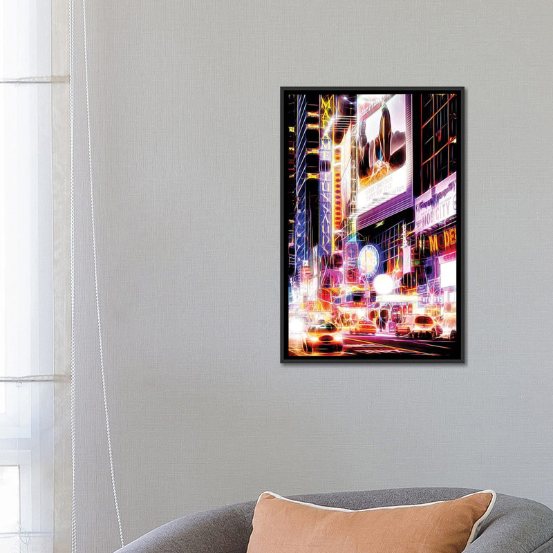 Flashing Neon Lights par Philippe Hugonnard - Impression sur toile tendue sur châssis, H 26 po x l 18 po x P 1,5 po