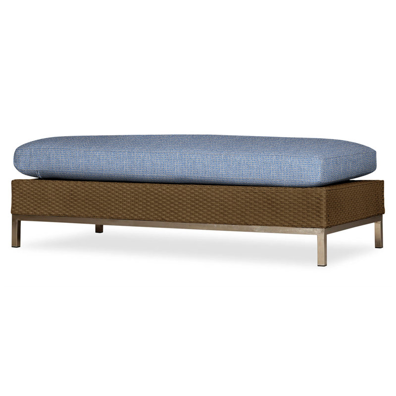 Elements Outdoor Ottoman, Demo Skyway, Hickory