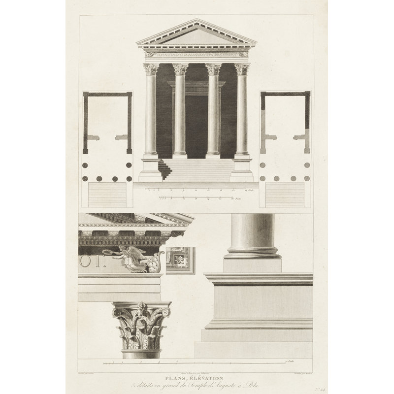Antique Architectural Details III - Wrapped Canvas Print, 45.72cm H x 30.48cm W