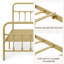 Lit plateforme classique en fer avec tête de lit et pied de lit-901025119-866018514