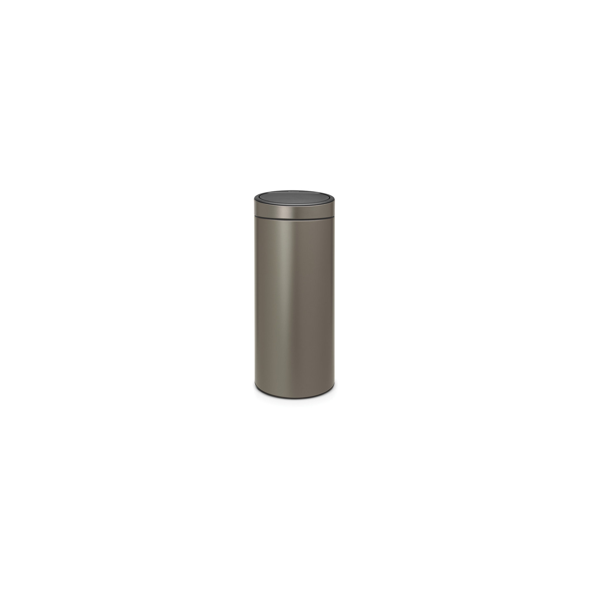 Brabantia 8 Gallon Touch Top Trash Can, Platinum