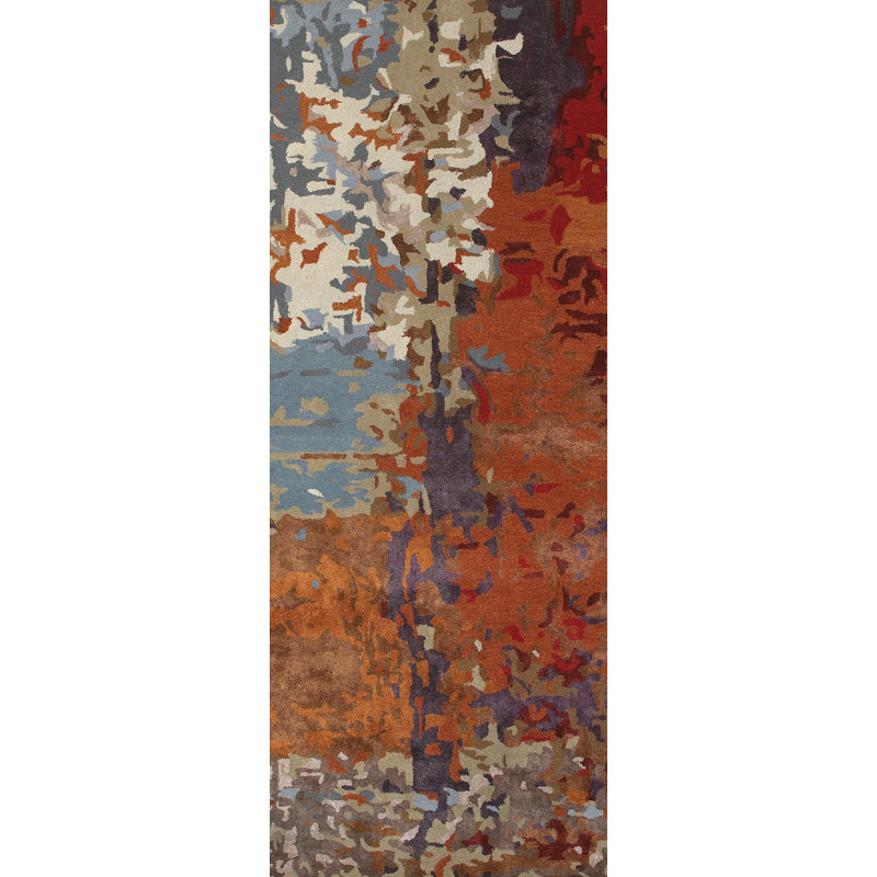 Tapis touffeté à la main à motif abstrait Wora, Rectangle 3 pi 6 po x 5 pi 6 po