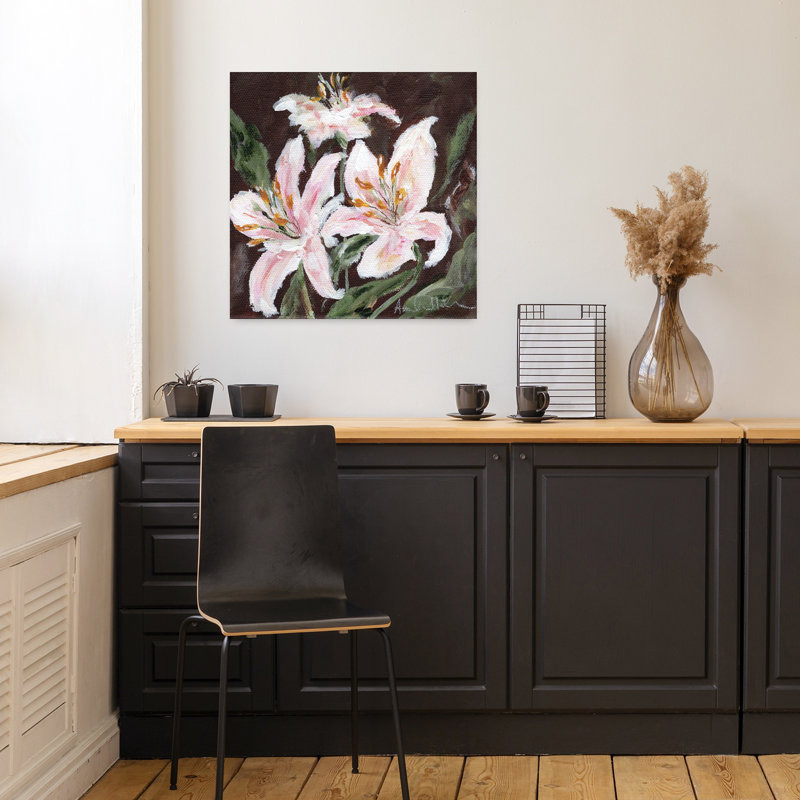 Stargazer Lily Trio, art contemporain au printemps, H 18 po x l 18 po