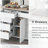 Rubberwood table kitchen trolley storage, with kitchen island trolley with 8 pull-out drawers, including a utensil organizer, and 5 wheels, suitable for kitchen, dining room, white-365387754