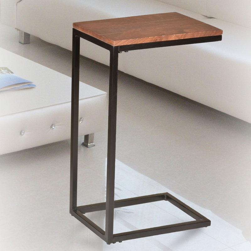Kazik Top Single End Table, Elm, Black