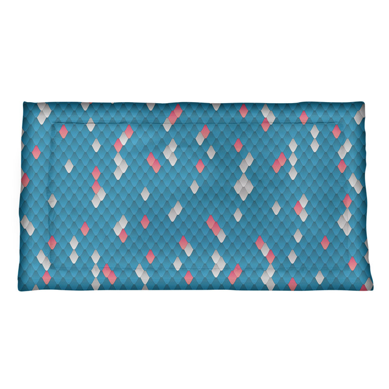 Taie décorative Katelyn Elizabeth, Microfibre, Très grand, Bleu / Rose