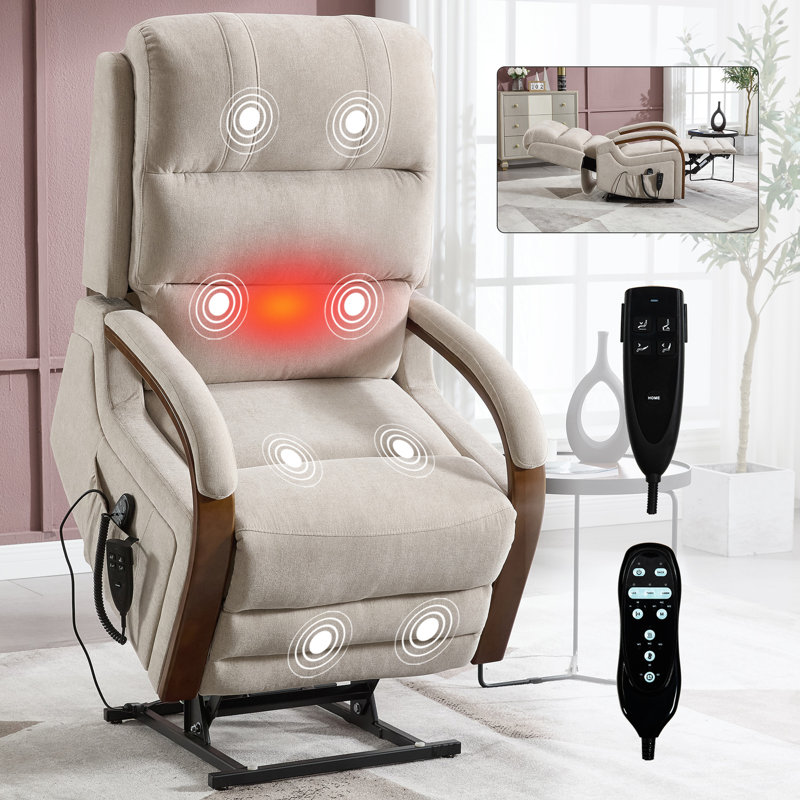 Fauteuil inclinable électrique en chenille Power Beige, Beige