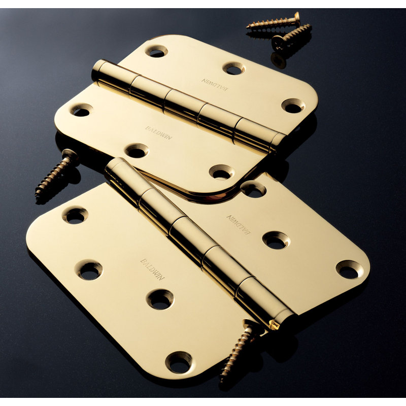 Polished Brass Full Mortise Residential Door Hinge